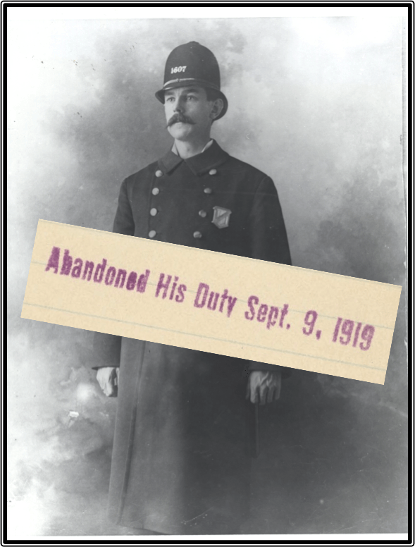 Abandoned His Duty Sept. 9, 1919