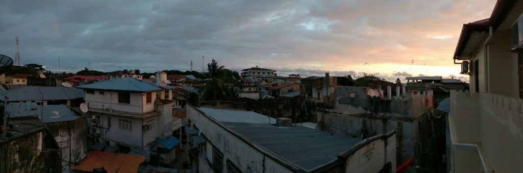 Panoramic view from the balcony