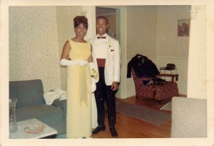 Hingham High School prom, 1966. Joyce Barber and Ronald Wright. Contributor: Joyce Barber.