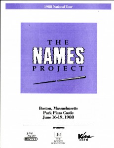 Click on the cover of the program book to read about events and planning related to the quilt display in June 1988.