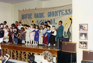 25th anniversary celebration at Notre Dame Montessori School, 1994. Contributor: Sister Elizabeth Calcagni.
