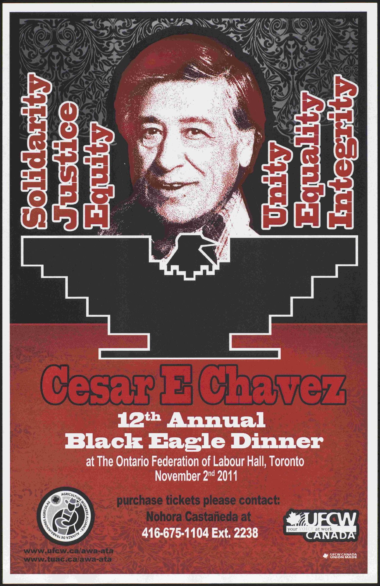 This poster advertises the 12th Annual Black Eagle Dinner.
