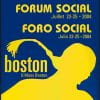 This poster advertises the Social Forum event at UMass Boston.