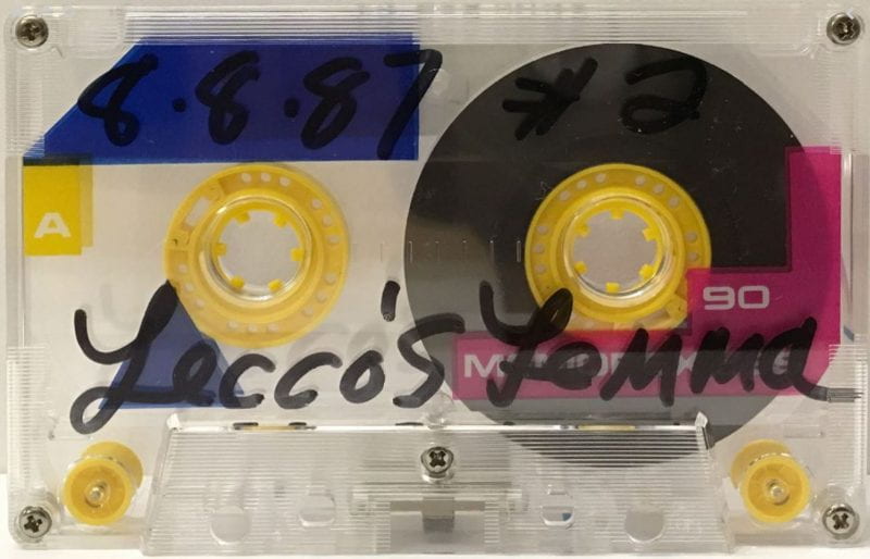 Photograph of cassette tape with Lecco's Lemma written on it in marker