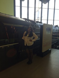 One of the train in the RIverside Museum