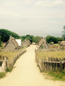 A view of the Plimoth Plantation living history museum. 
