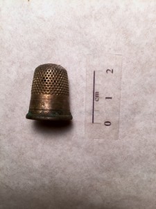 Gold plated thimble. 