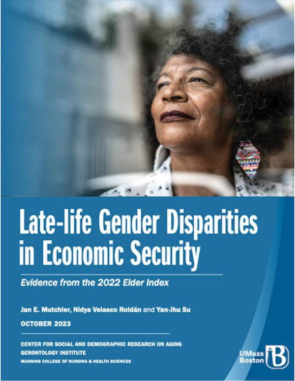 cover of 2-23 Elder Index report on gender disparities