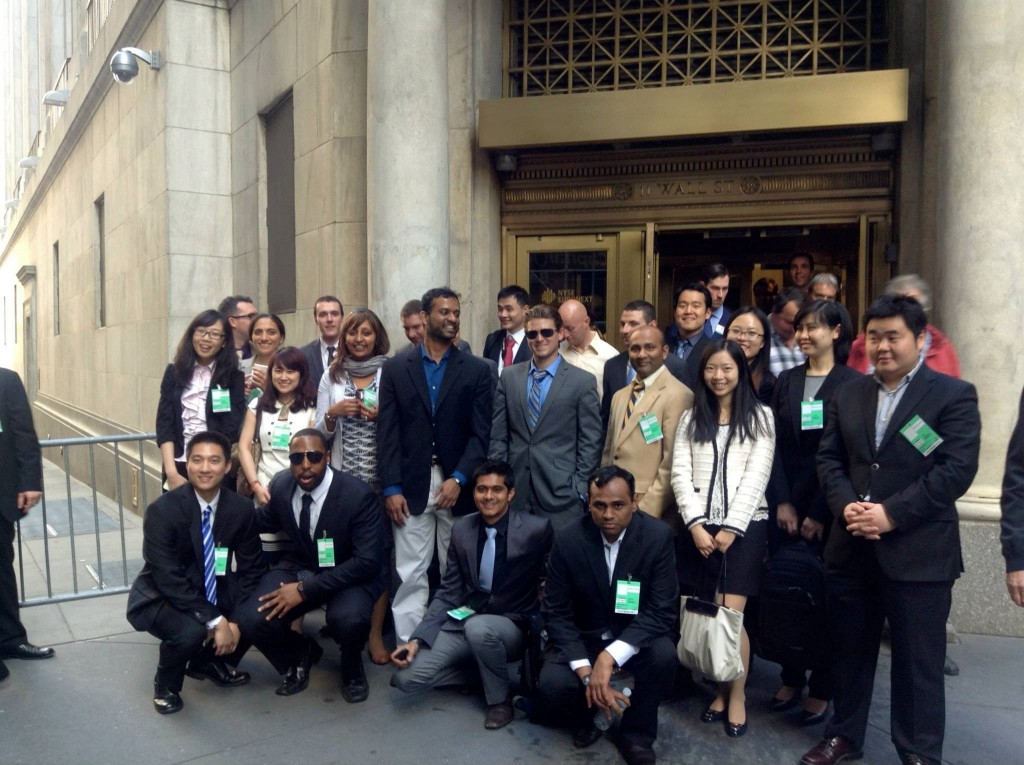 College of Management students during last year's trip to the New York Stock Exchange.
