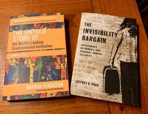 MGS faculty book releases, Maria Ivanova and Jeff Pugh.