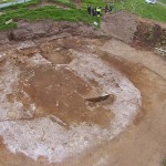 Drone video over Keflavík church and burial ground that is outlined in the 1104 AD volcanic ash layer from Mt. Hekla.