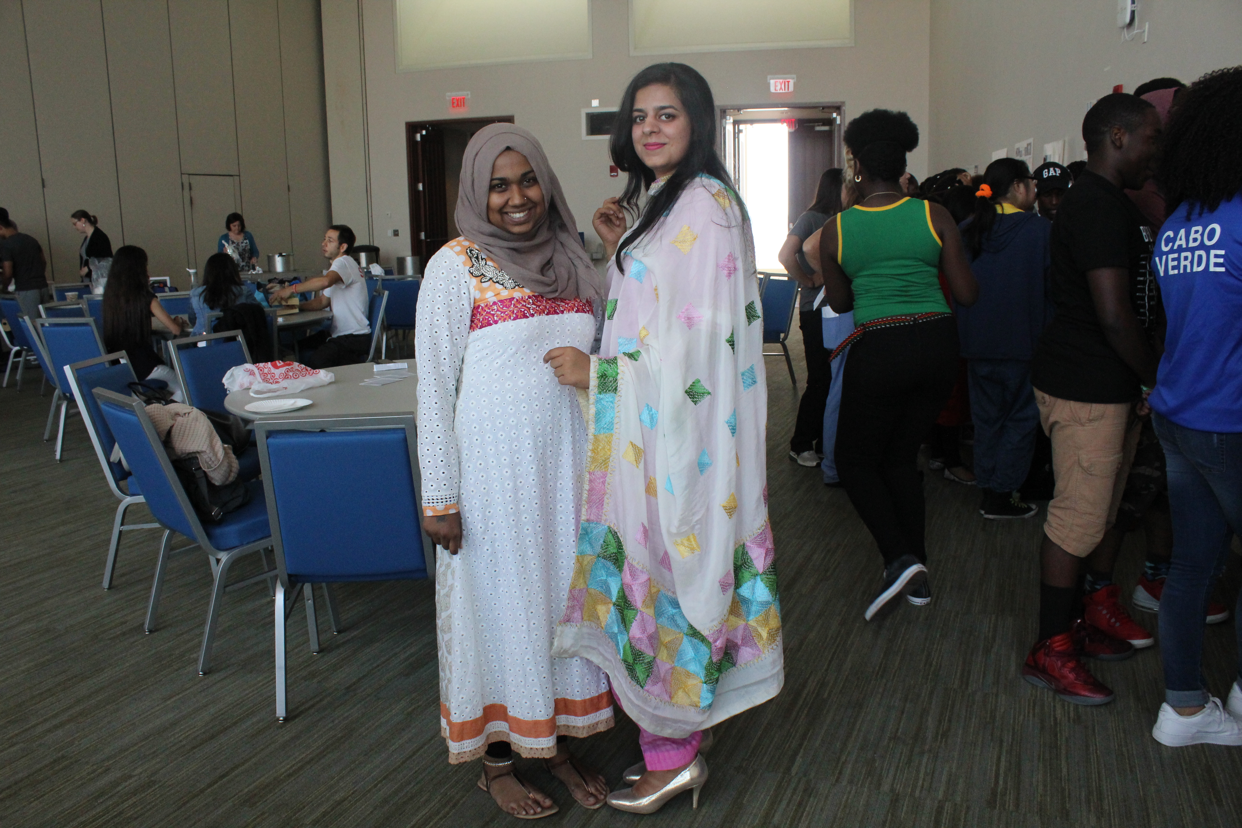 These two staff members came to the event wearing their tradition gown!