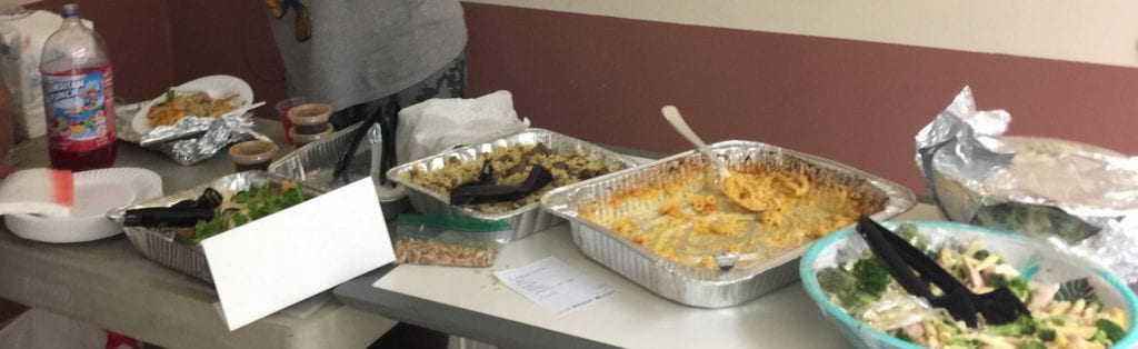 some food brought by the students