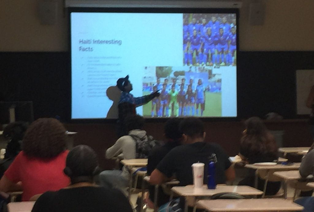 presentation of Haitian sports culture by student