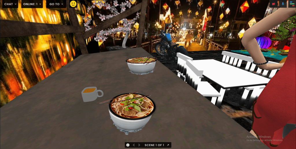 Image of food at the market in FrameVR